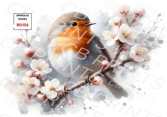 Robin Decoupage Print RO154 | Mulberry Paper