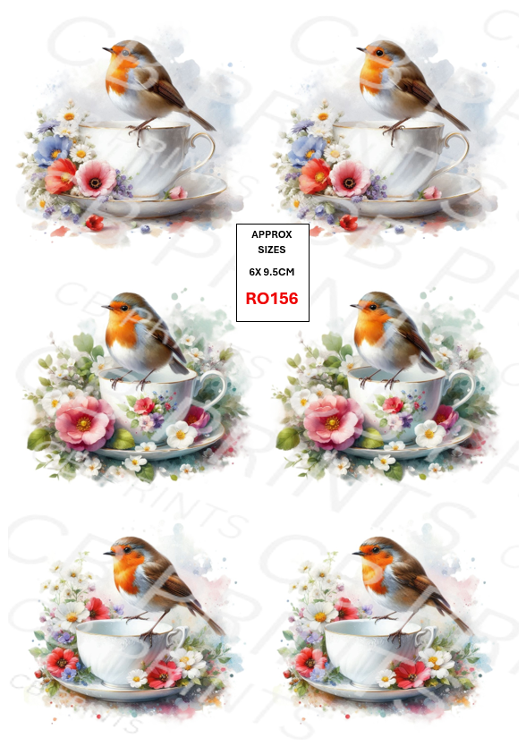 Robin Decoupage Print RO156 | Mulberry Paper