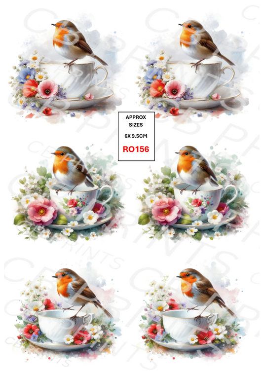 Robin Decoupage Print RO156 | Mulberry Paper