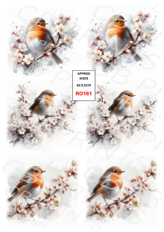 Robin Decoupage Print RO161 | Mulberry Paper