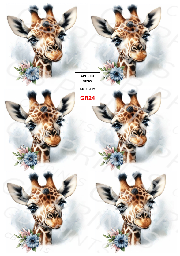 Giraffe Decoupage Print GR24 | Mulberry Paper