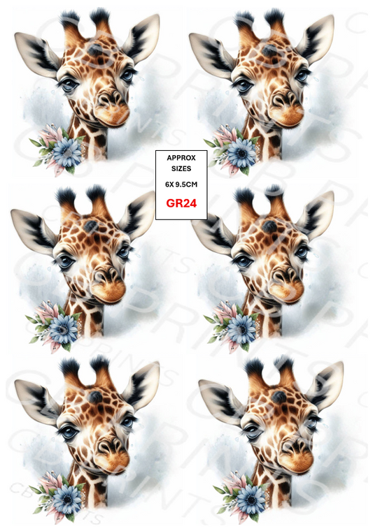 Giraffe Decoupage Print GR24 | Mulberry Paper