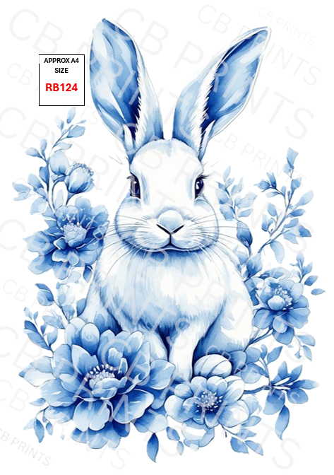 Rabbit Decoupage Print RB124 | Mulberry Paper