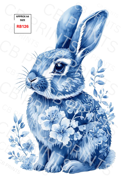 Rabbit Decoupage Print RB126 | Mulberry Paper