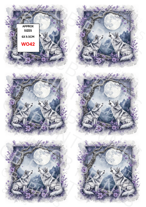 Wolf Decoupage Print WO42 | Mulberry Paper