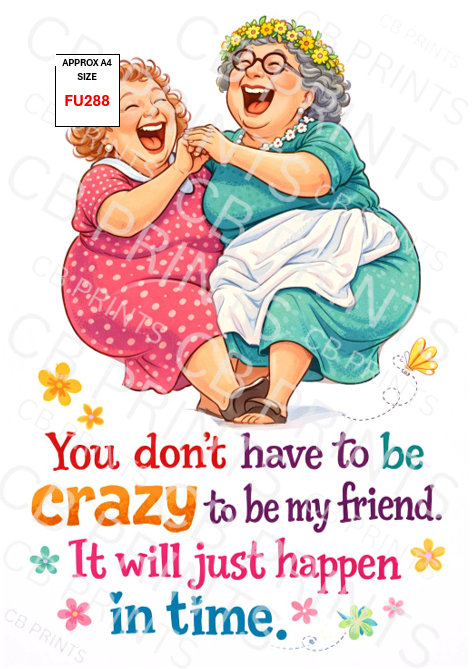 Funny Decoupage Print FU288 | Mulberry Paper