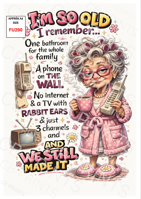 Funny Decoupage Print FU290 | Mulberry Paper