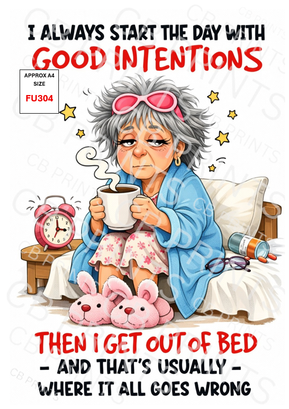 Funny Decoupage Print FU304 | Mulberry Paper
