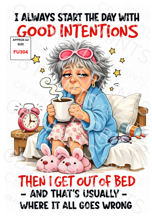Funny Decoupage Print FU304 | Mulberry Paper