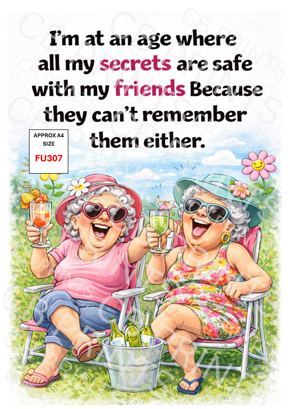 Funny Decoupage Print FU307 | Mulberry Paper