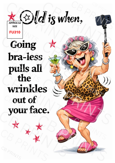 Funny Decoupage Print FU310 | Mulberry Paper