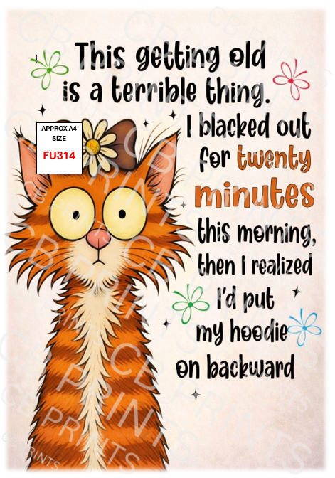 Funny Decoupage Print FU314 | Mulberry Paper