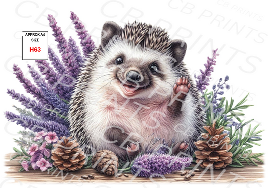 Hedgehog Decoupage Print H63 | Mulberry Paper
