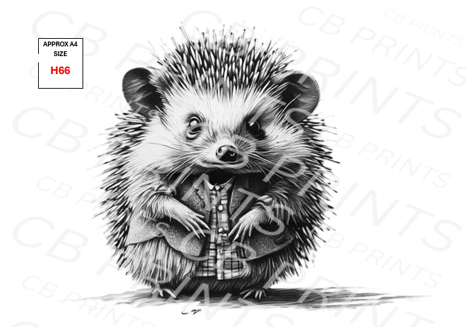 Hedgehog Decoupage Print H66 | Mulberry Paper