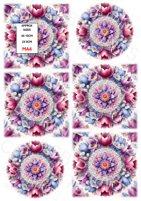 Mandala Decoupage Print MA4 | Mulberry Paper