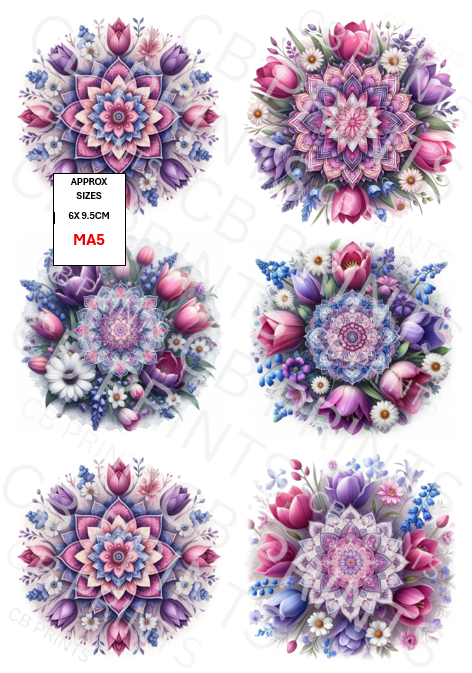 Mandala Decoupage Print MA5 | Mulberry Paper