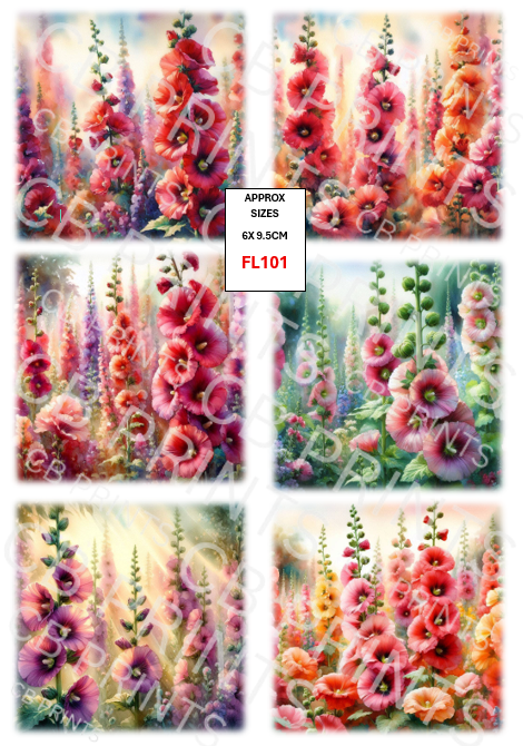 Floral Decoupage Print FL101 | Mulberry Paper