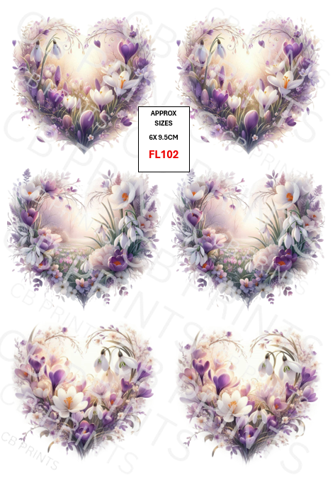 Floral Decoupage Print FL102 | Mulberry Paper
