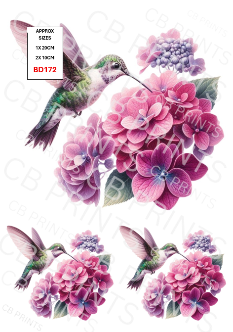 Hummingbird Decoupage Print BD172 | Mulberry Paper