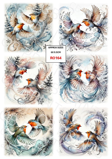 Robin Decoupage Print RO164 | Mulberry Paper
