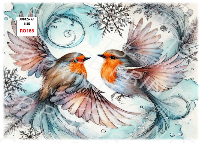 Robin Decoupage Print RO168 | Mulberry Paper