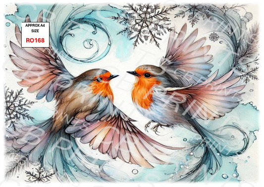 Robin Decoupage Print RO168 | Mulberry Paper