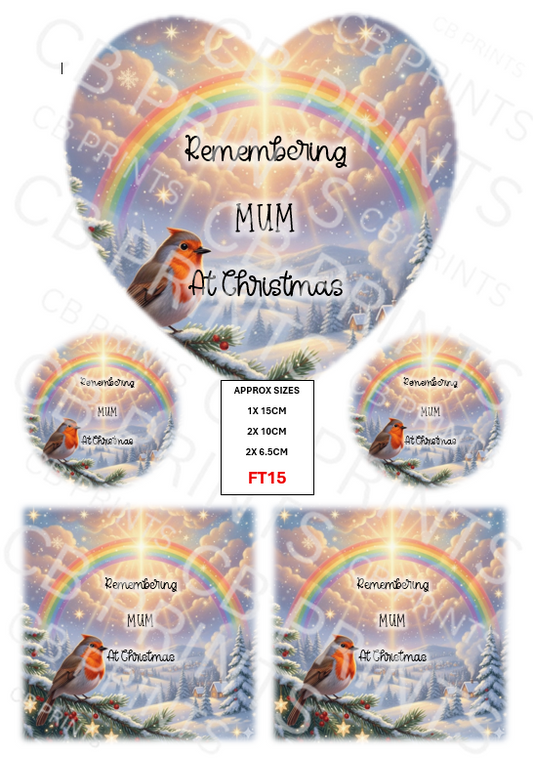 Remembrance & Bereavement robin Decoupage Print FT15 | Mulberry Paper
