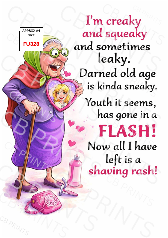 Funny Decoupage Print FU328 | Mulberry Paper