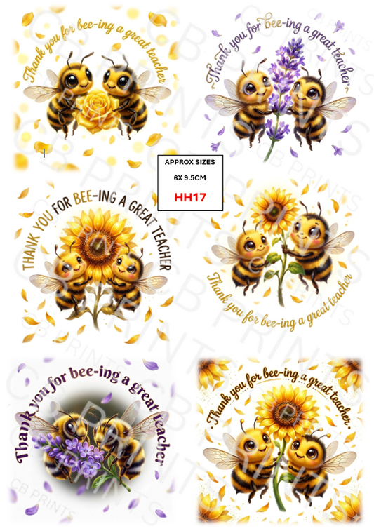 Teacher Thank You Decoupage Print HH17 | Mulberry Paper