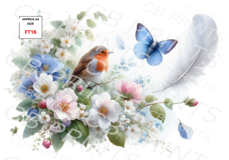 Remembrance & Bereavement Decoupage Print FT16 | Mulberry Paper