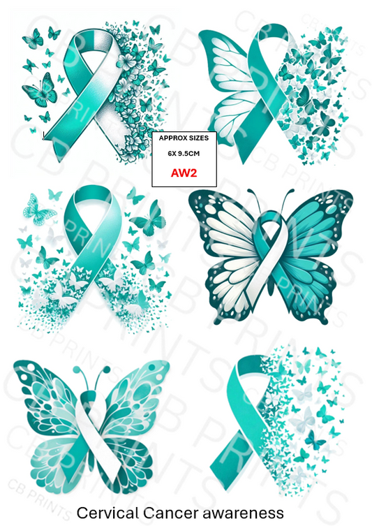Awareness Ribbon Decoupage Print AW2 | Mulberry Paper