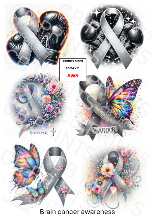 Awareness Ribbon Decoupage Print AW5 | Mulberry Paper
