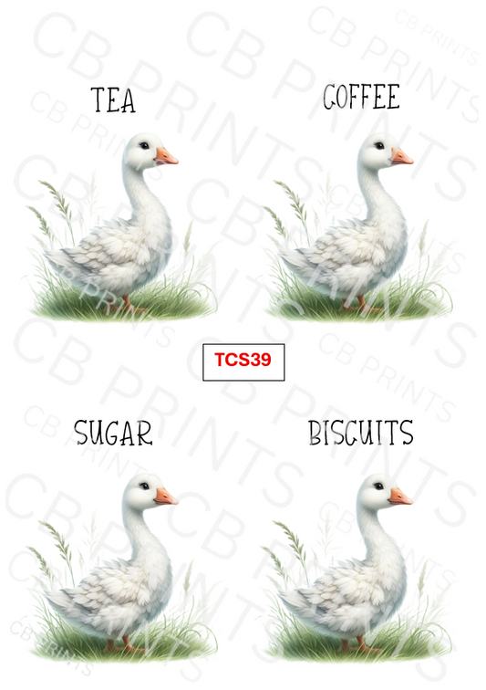 Goose tea, coffee, sugar design TCS39