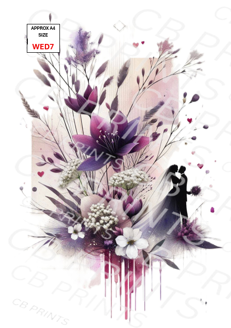 Wedding Decoupage Paper Print WED7 – Mulberry Paper