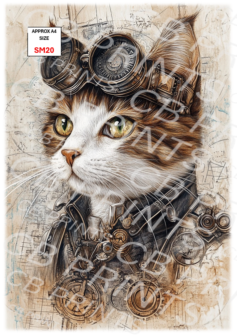 Steampunk cat design SM20