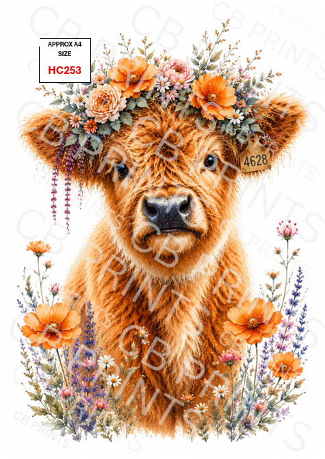 Highland cow design HC253