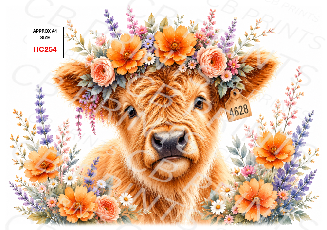 Highland cow design HC254