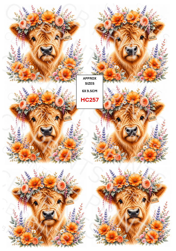 Highland cow design HC257