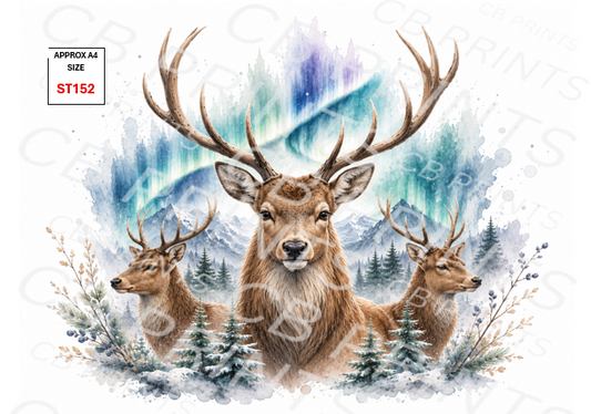 Stag Decoupage Print ST152 | Mulberry Paper