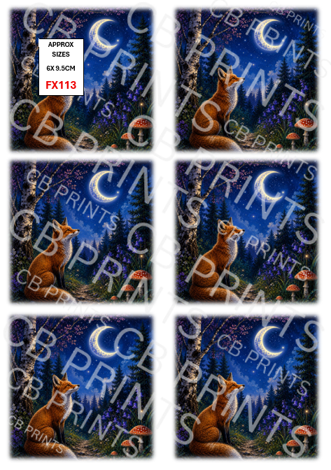 Fox Decoupage Print FX113 | Mulberry Paper