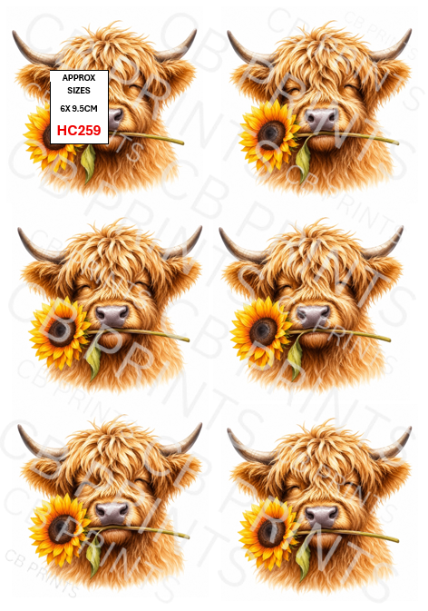 Highland Cow Decoupage Print HC259 | Mulberry Paper