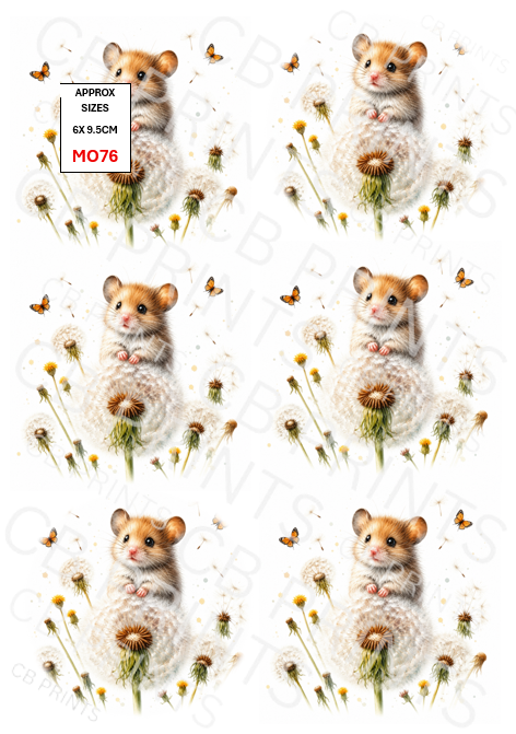Mouse Decoupage Paper MO76 – Mulberry Paper Print
