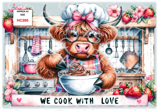Highland Cow Decoupage Print HC260 | Mulberry Paper
