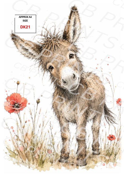 Donkey Decoupage Paper DK21 – Mulberry Paper Print