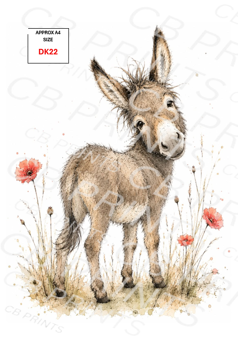 Donkey Decoupage Paper DK22 – Mulberry Paper Print