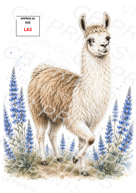 Llama Decoupage Paper LA3 – Mulberry Paper Print