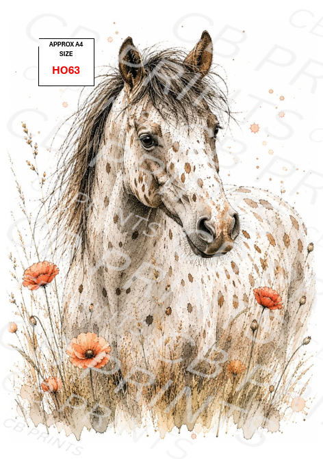 Horse Decoupage Paper HO63 – Mulberry Paper Print