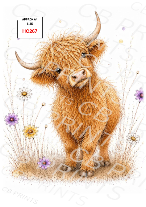 Highland Cow Decoupage Print HC267 | Mulberry Paper