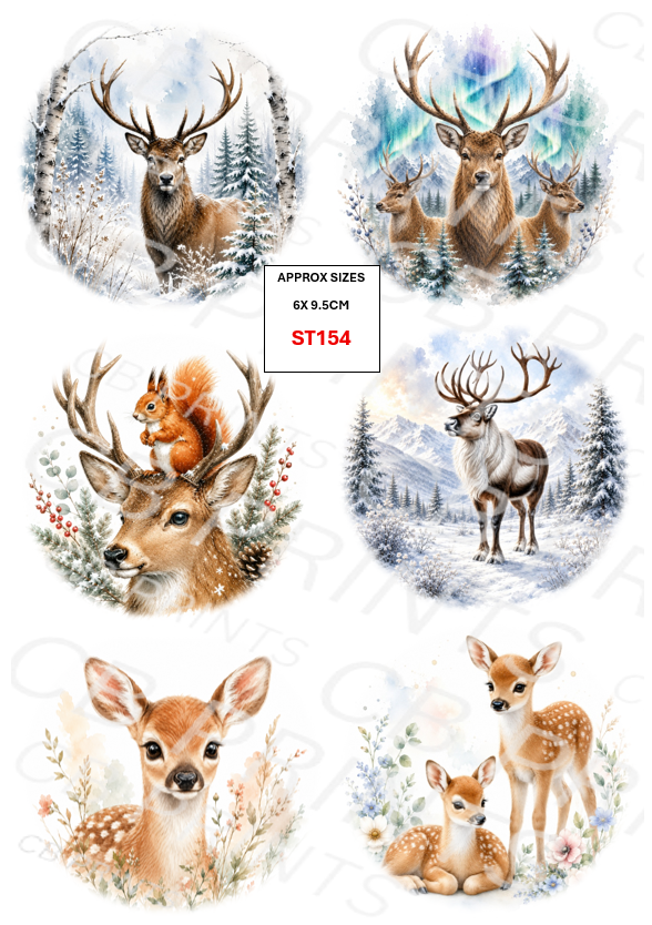 Stag Decoupage Print ST154 | Mulberry Paper