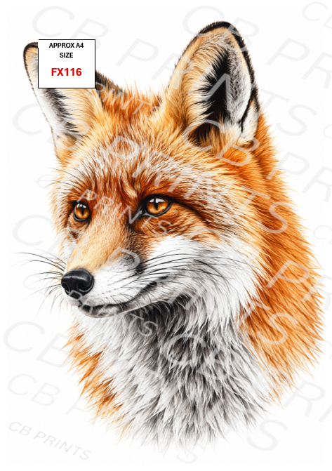 Fox Decoupage Print FX116 | Mulberry Paper